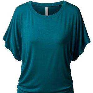 NWOT Teal Short Sleeve Dolman Drape Top